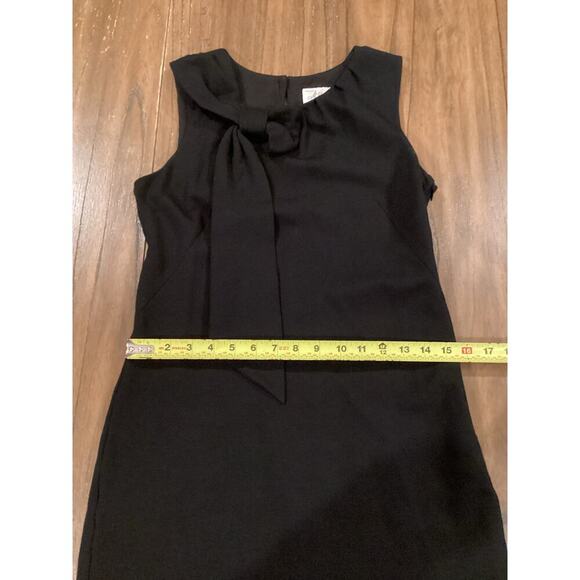 Milly of New York nicolla Bow shoulder Black Sheath Sleeveless mini Dress S - Picture 4 of 12